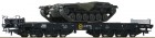 76161 Roco Set of 2 flat cars loaded with M48 chassis of BW